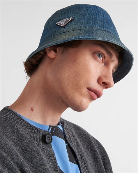 prada hat bucket|prada denim hat.